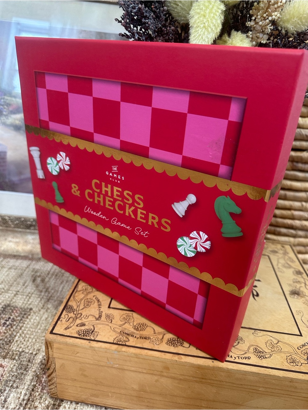 New Chess & Checkers Wooden Game Set by Professor Puzzle gift board game set